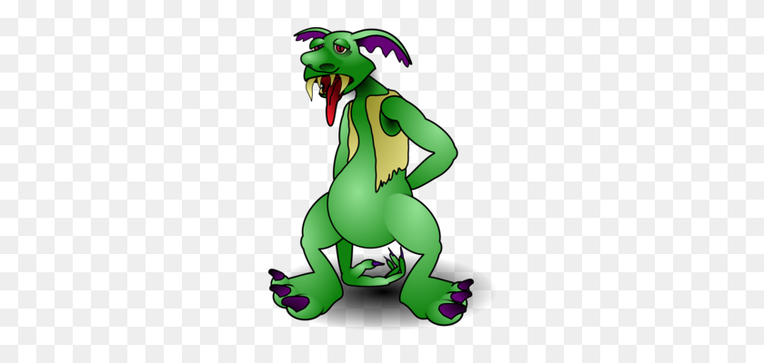 305x340 Duende Verde Orco Monstruo Troll - Trolls Cabello Clipart