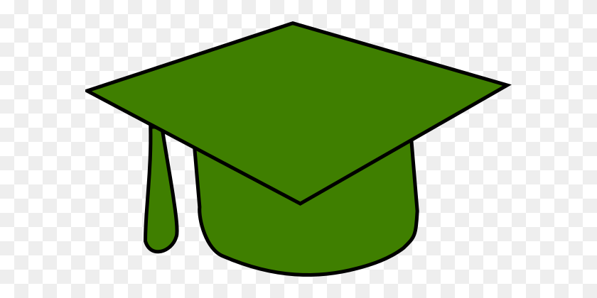 600x360 Green Grad Cap Clip Art - Green Graduation Cap Clipart