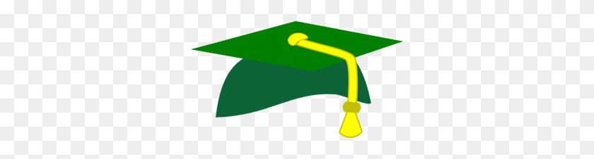 300x166 Green Graduation Cap Png Clip Arts For Web - Graduation Cap PNG
