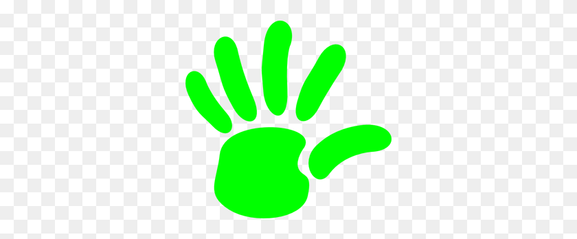 300x288 Зеленая Рука Печать Png Клипарт Для Интернета - Ручная Печать Png