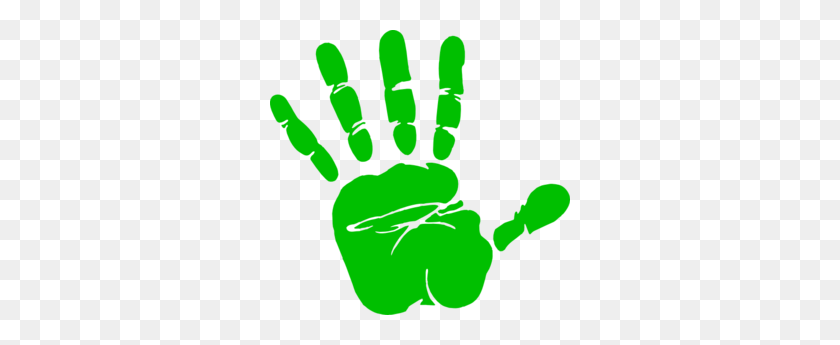 300x285 Green Handprint Clip Art - Green Thumb Clipart
