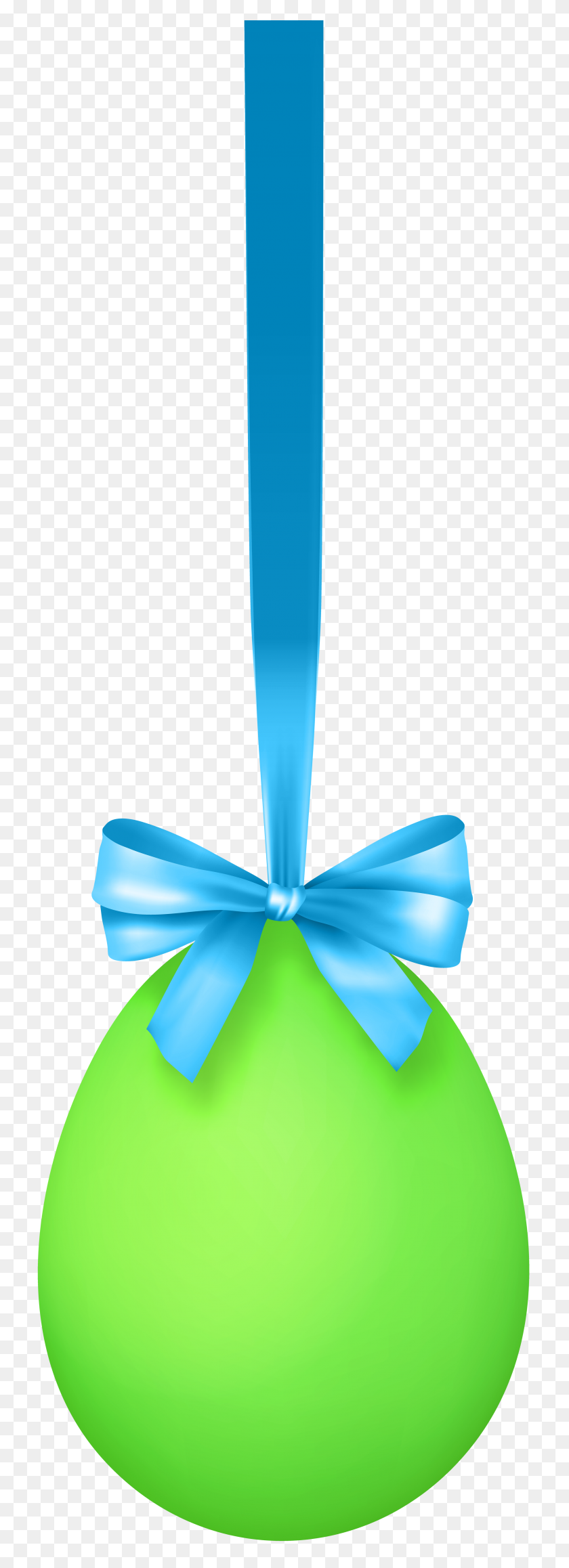 2765x8000 Green Hanging Easter Egg With Bow Transparent Clip Art Image - Hanging Stars Clipart