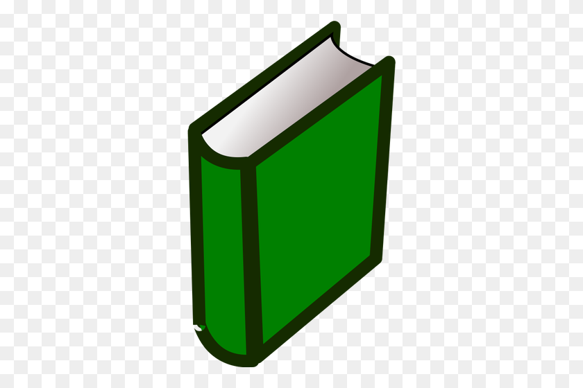 300x500 Green Hardback Book Clip Art - Textbook Clipart