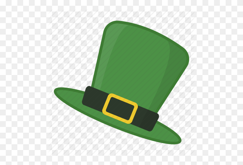 512x512 Sombrero Verde, Sombrero, Sombrero Con Hebilla, Irlandés, Duende, Santo - Sombrero De Duende Png