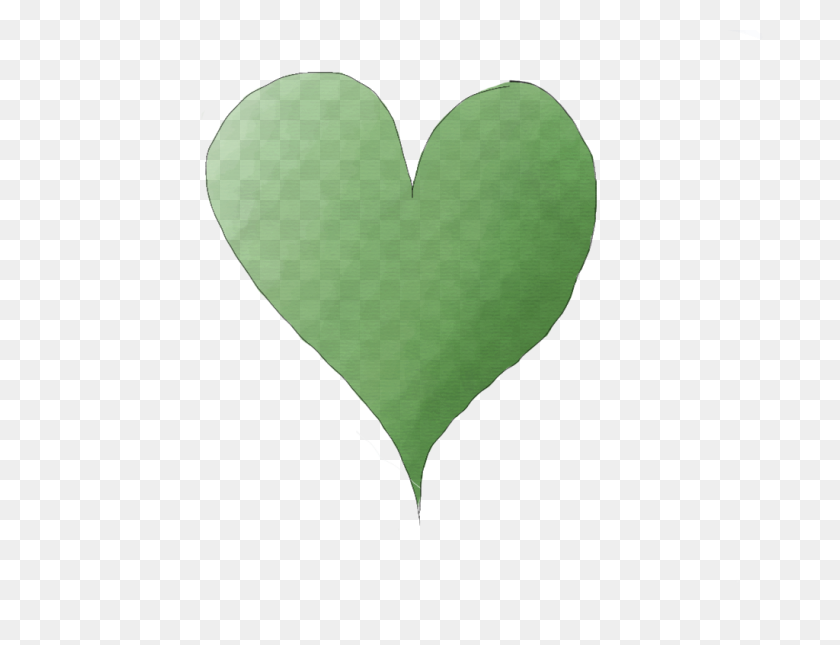 1024x768 Green Heart - Green Heart PNG