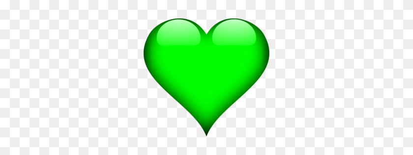 256x256 Corazón Verde - Corazón Verde Png