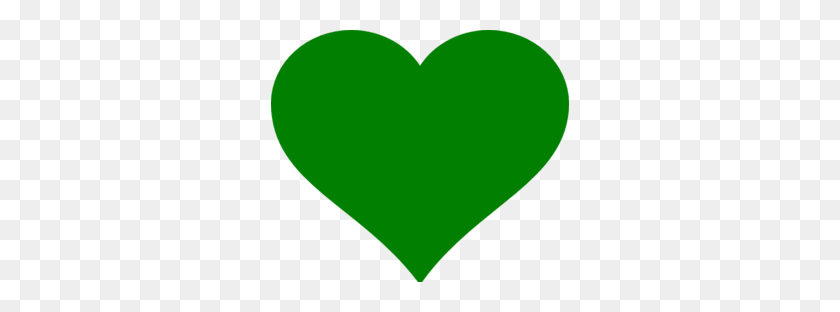 298x252 Green Heart Clip Art - Heart Clipart Free