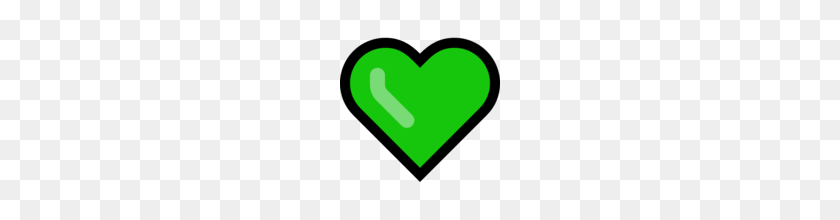 160x160 Green Heart Emoji On Microsoft Windows Anniversary Update - Green Heart PNG