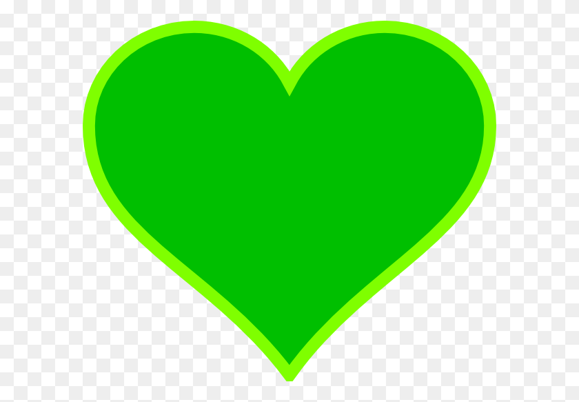 600x523 Зеленое Сердце Сердца Картинки - Мел Сердце Клипарт