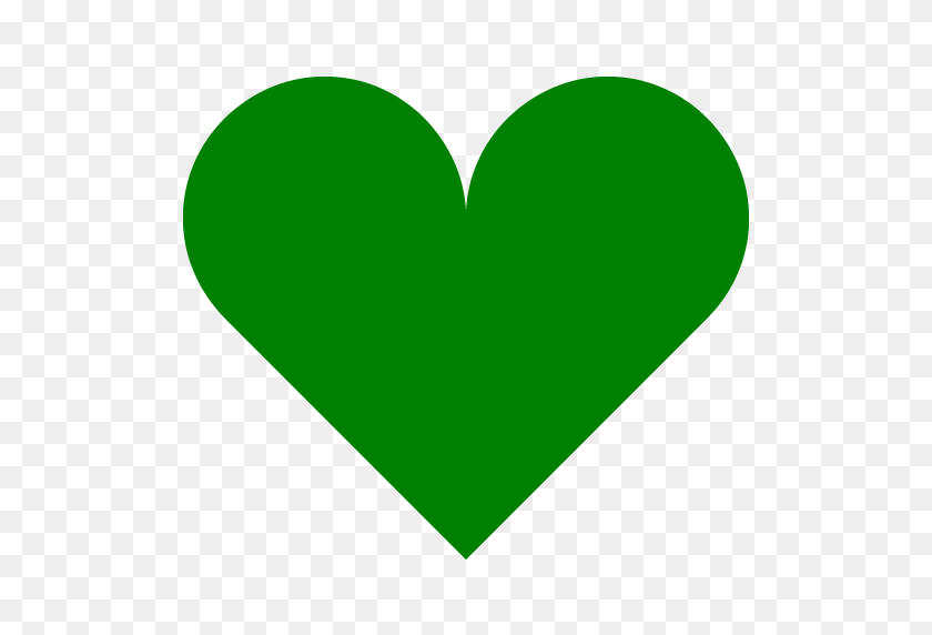 512x512 Icono De Corazón Verde - Corazón Verde Png