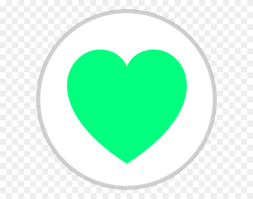 600x600 Green Heart Png Clip Arts For Web - Green Heart Clipart