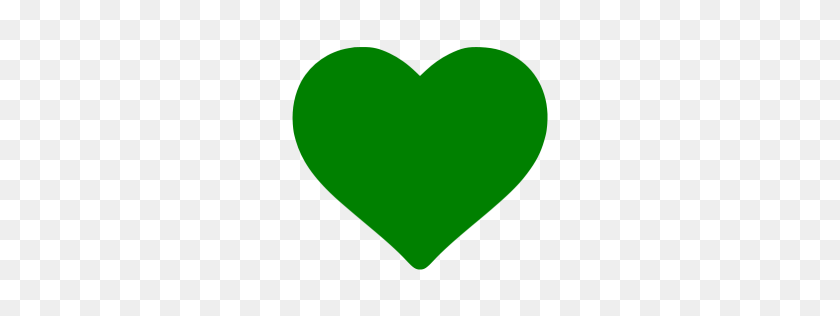 256x256 Значок Зеленые Сердца - Зеленое Сердце Png