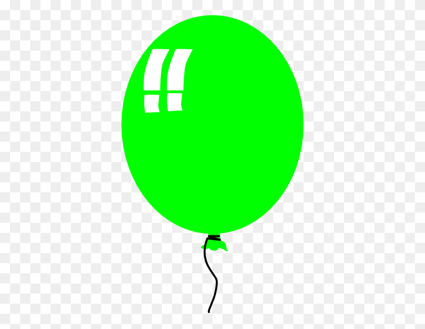 360x590 Green Helium Baloon Clip Art Free Vector - Highway Clipart