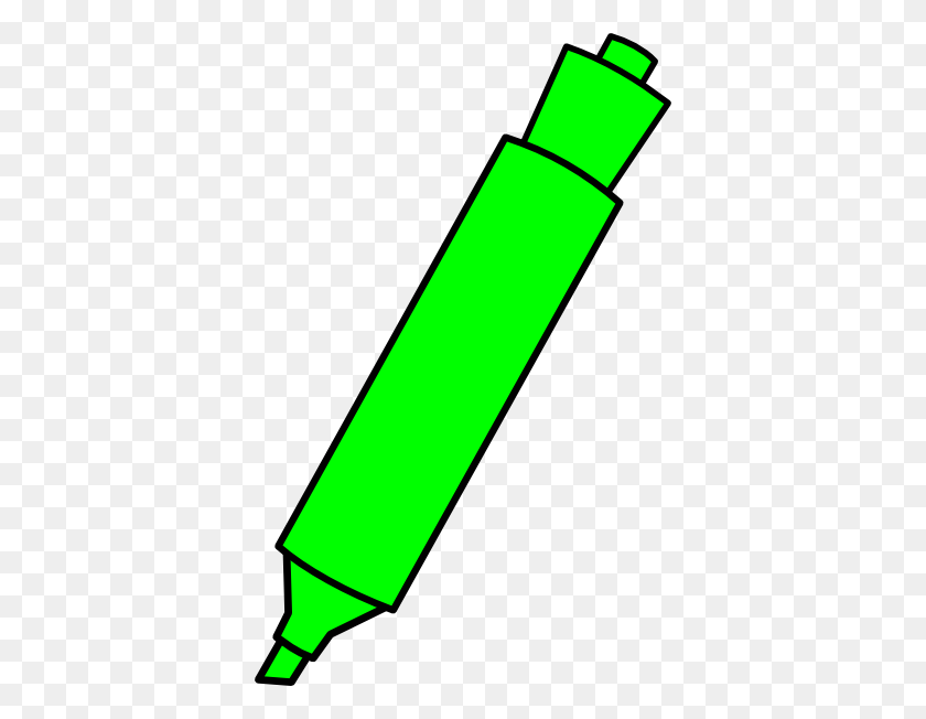 378x592 Green Highlighter Marker Clip Art - Highlighter Clipart