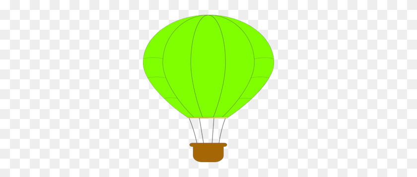 264x297 Green Hot Air Balloon Png Clip Arts For Web - Hot Air Balloon PNG