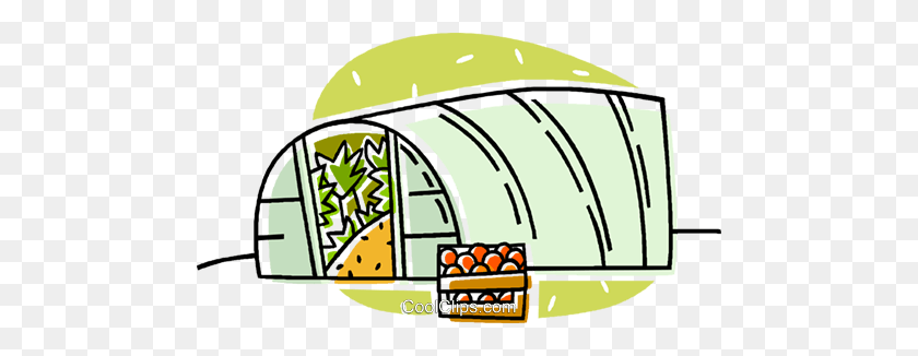 480x266 Green House Royalty Free Vector Clip Art Illustration - Greenhouse Clipart