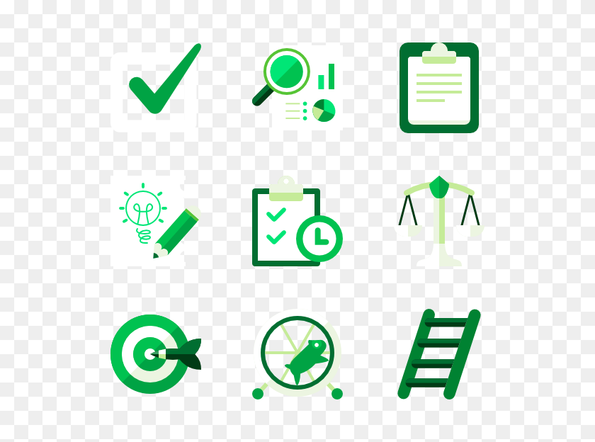 600x564 Green Icons - Strategy PNG
