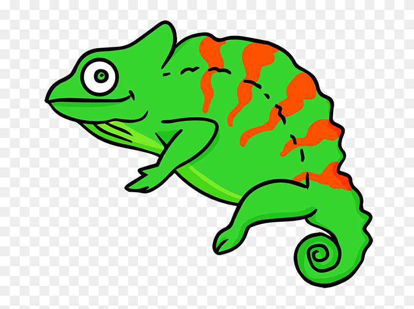 700x567 Green Iguana Clipart Chameleon Pencil And In Color Green Iguana - Iguana Clipart