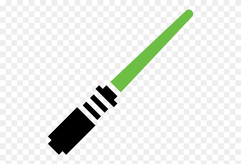 512x512 Green, Jedi, Light Saber, Sword Icon - Millenium Falcon PNG