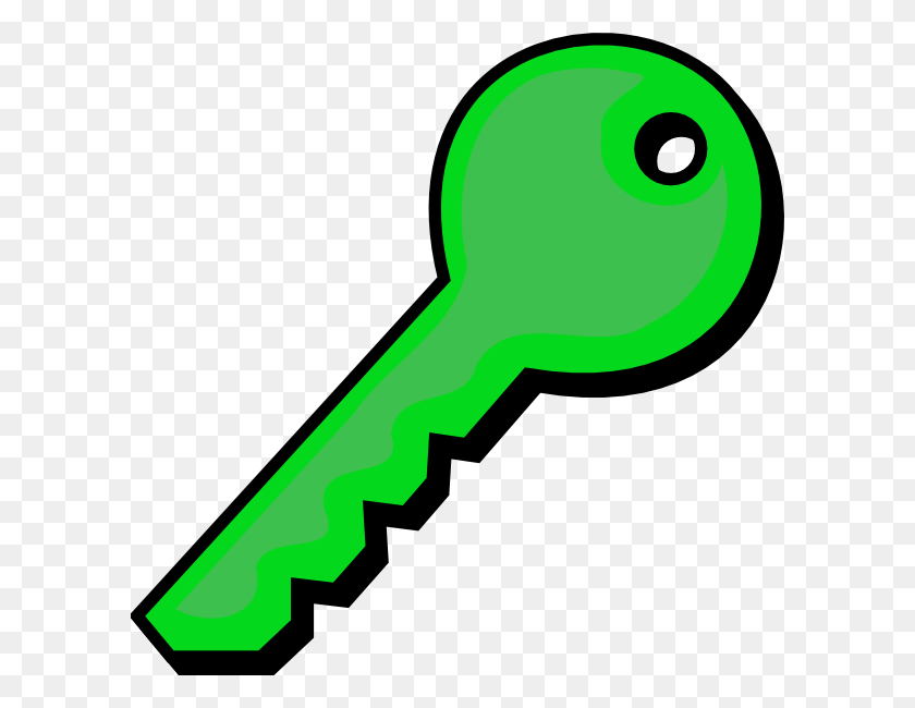 600x590 Green Key Clip Art - Hi Clipart