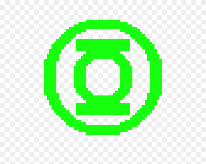 540x610 Green Lantern Logotipo De Pixel Art Maker - Green Lantern Logotipo Png