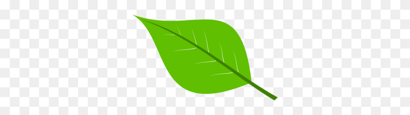 298x177 Green Leaf Clip Art - Leaf Clipart PNG