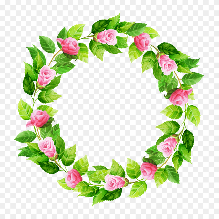 1024x1024 Green Leaf Wreath Transparent Love Free Png Download Png Vector - Leaf Wreath PNG
