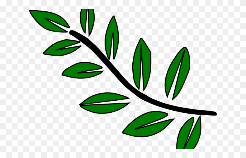 640x480 Зеленые Листья Клипарт - Акварельные Листья Клипарт
