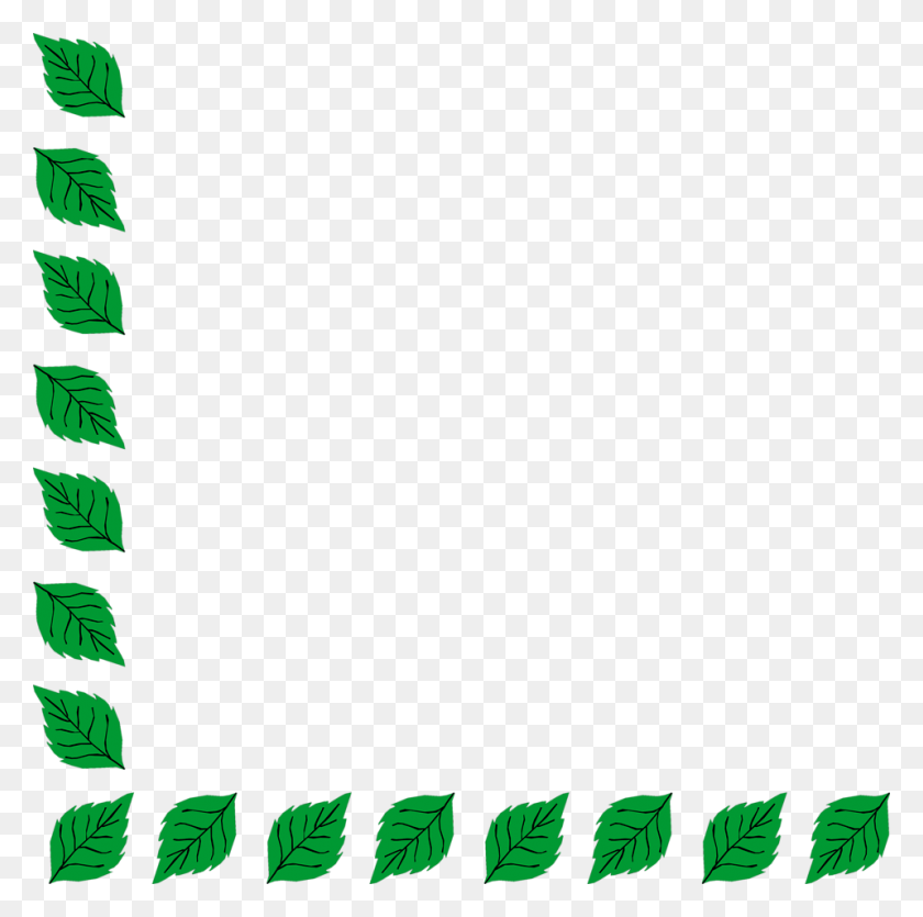 958x953 Green Leaves Clipart Clip Art Green - Pattern Clipart