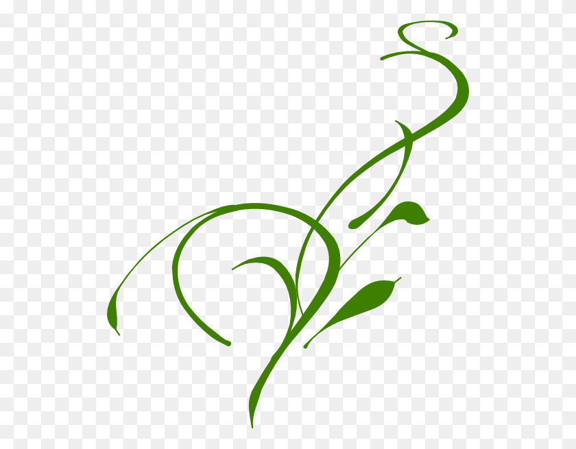 528x595 Green Leaves Swirl Clip Art - Go Green Clipart