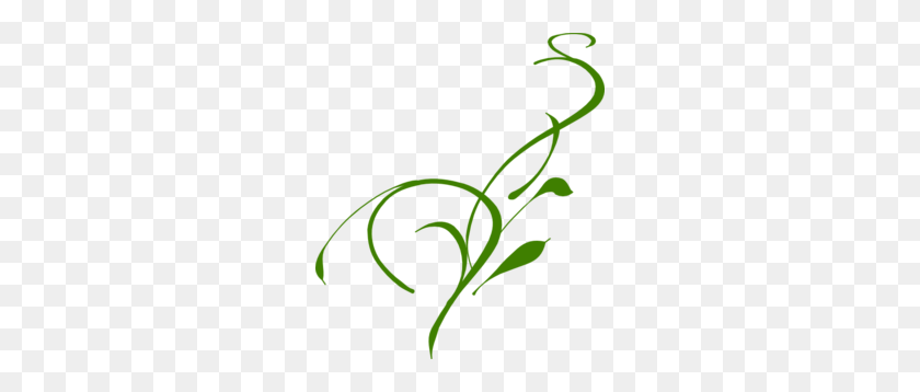 264x298 Green Leaves Swirl Clip Art - Green Leaf PNG