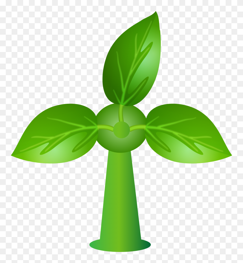 7338x8000 Зеленые Листья Ветряная Турбина Png Картинки - Ветряная Турбина Клипарт