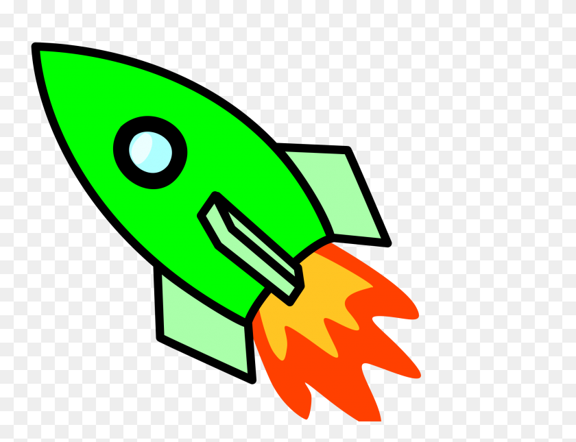 2000x1500 Nave Cohete Verde Hacia La Izquierda - Rocketship Png
