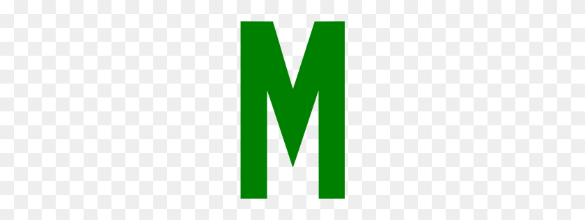 256x256 Значок Зеленая Буква М - Буква М Png