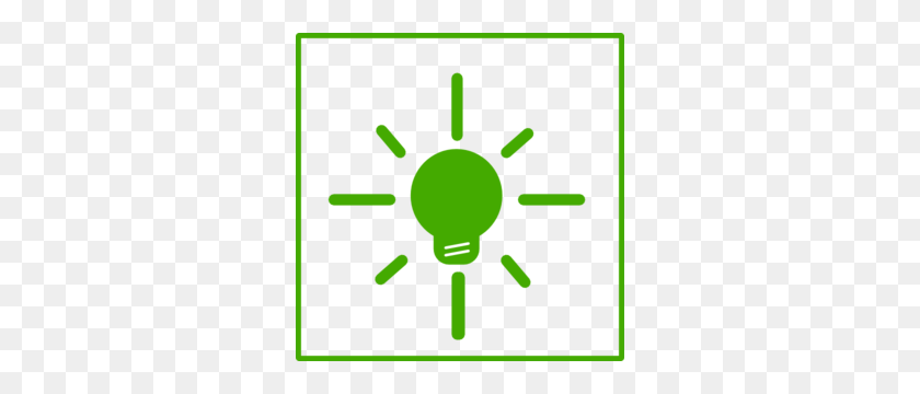 300x300 Зеленая Лампочка Значок Энергии Картинки - Световая Энергия Клипарт
