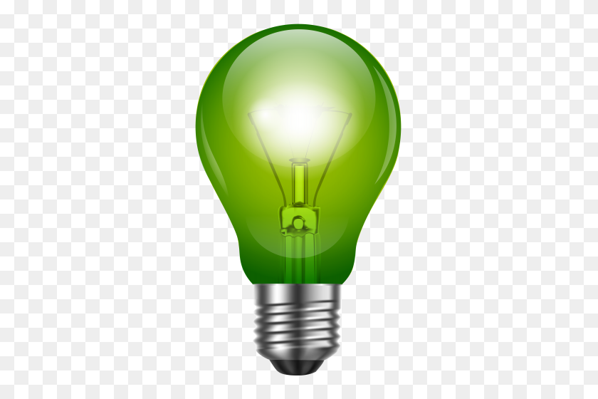 359x500 Green Light Bulb Png Clip Art - Web PNG
