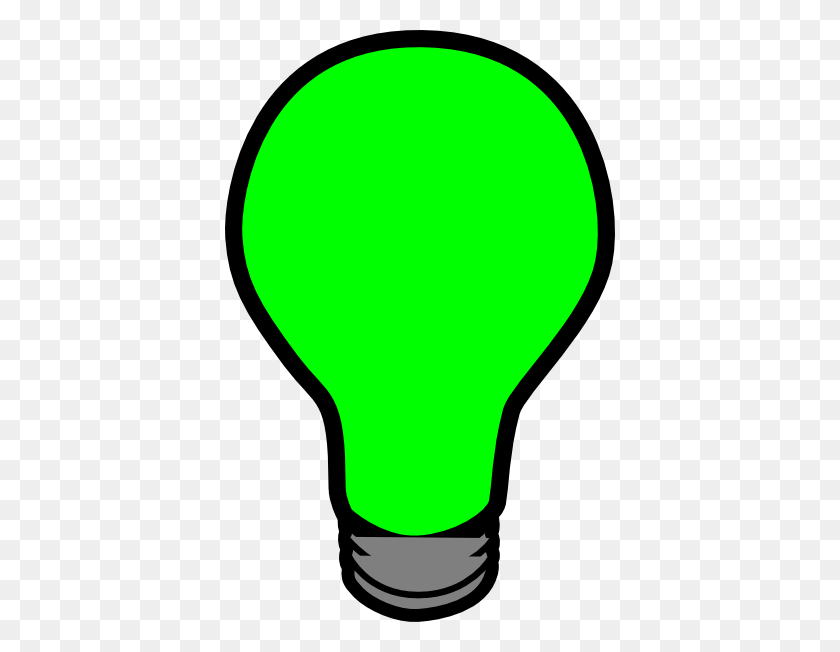390x592 Green Lightbulb Clip Art - Marquee Clipart