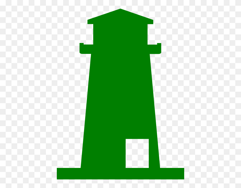 444x596 Green Lighthouse Clip Art - Lighthouse Clipart