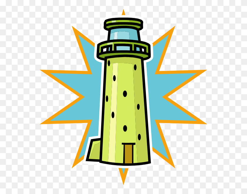 570x599 Green Lighthouse Png Clip Arts For Web - Lighthouse Clipart Free