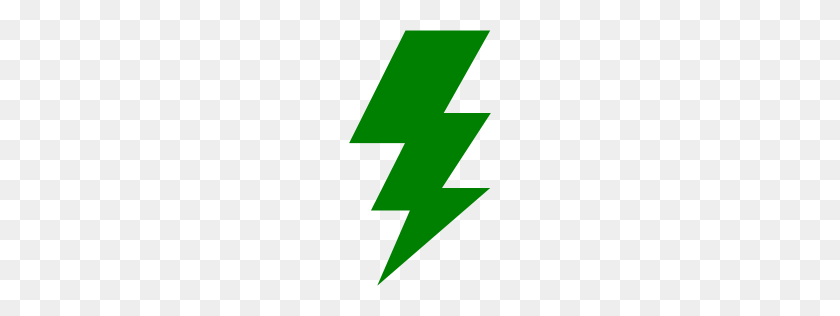 256x256 Green Lightning Bolt Icon - Lightning Bolt PNG
