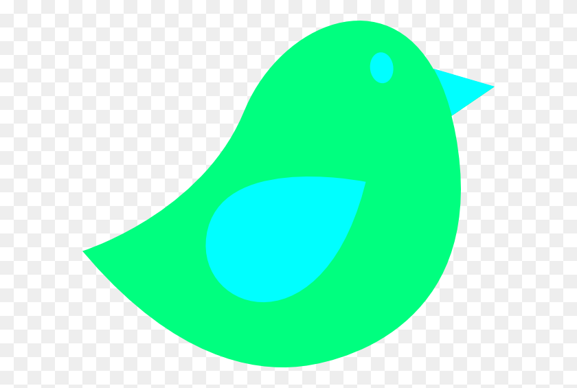 600x505 Green Little Bird Clip Art - Green Bird Clipart