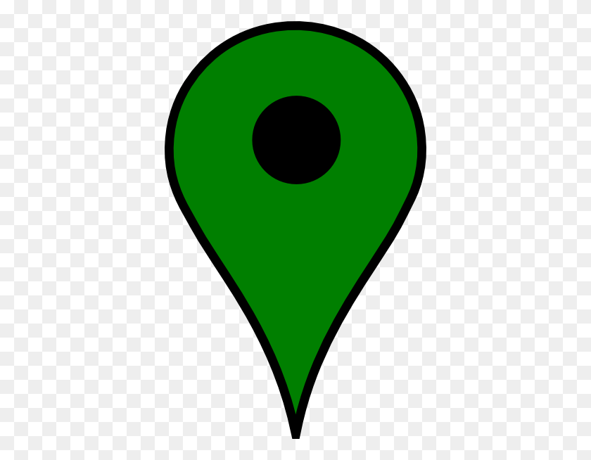 372x594 Green Location Pin Clip Art - Destination Clipart