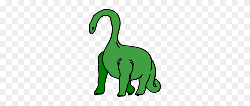 243x298 Green Long Necked Dinosaur Clip Art - Green Dinosaur Clipart