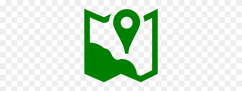 256x256 Icono De Marcador De Mapa Verde - Marcador De Mapa Png