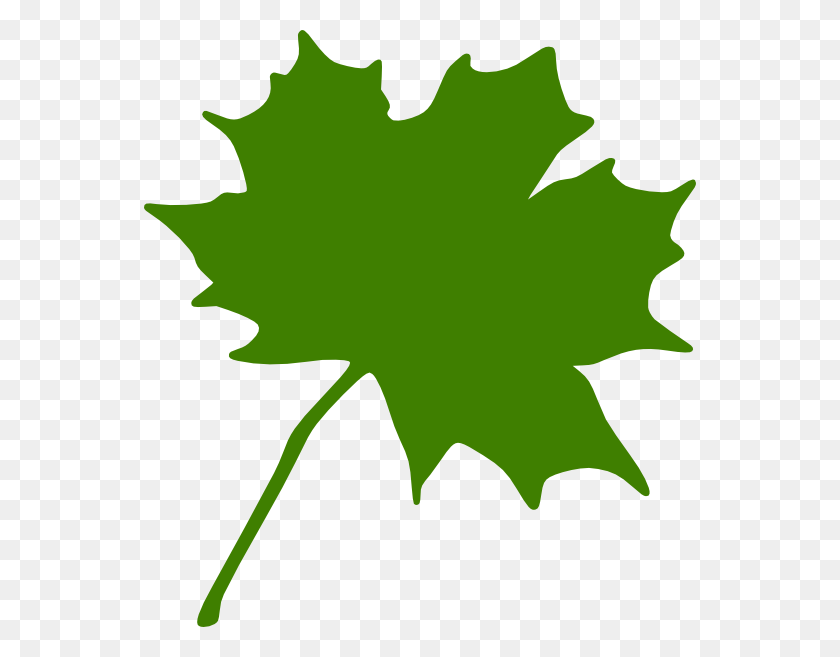 552x597 Green Maple Leaf Clip Art - Black Leaf Clipart