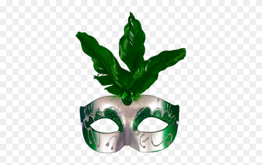 780x468 Green Masks - Mardi Gras Mask PNG