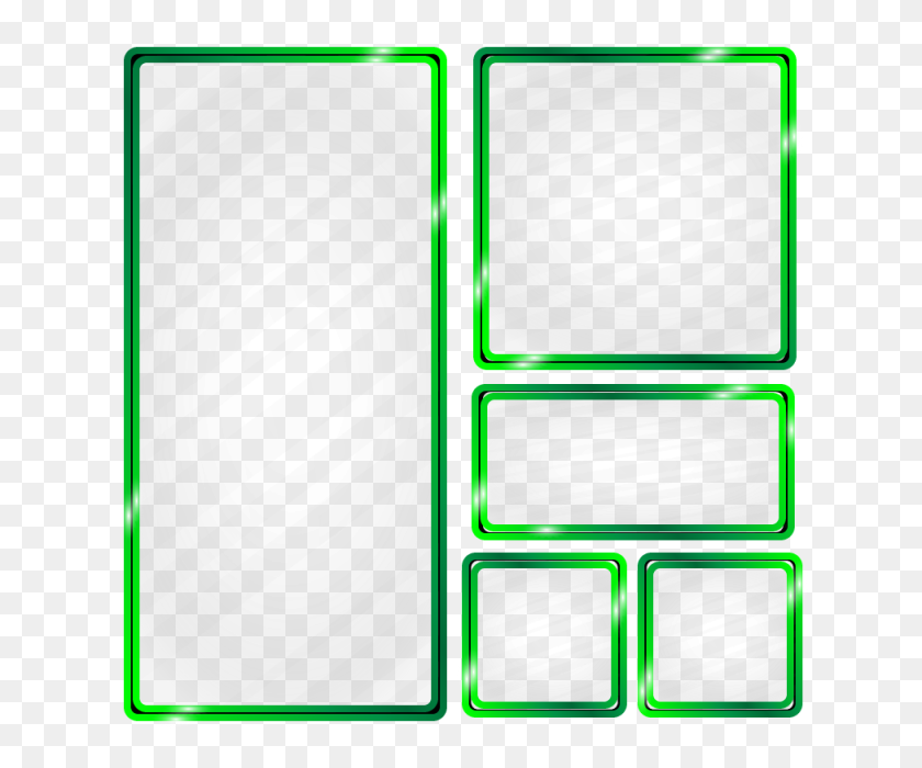 640x640 Green Metallic Frame Glass Effect, Frame, Border, Metal Png - Green Border PNG