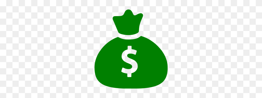256x256 Green Money Bag Icon - Money Gif PNG