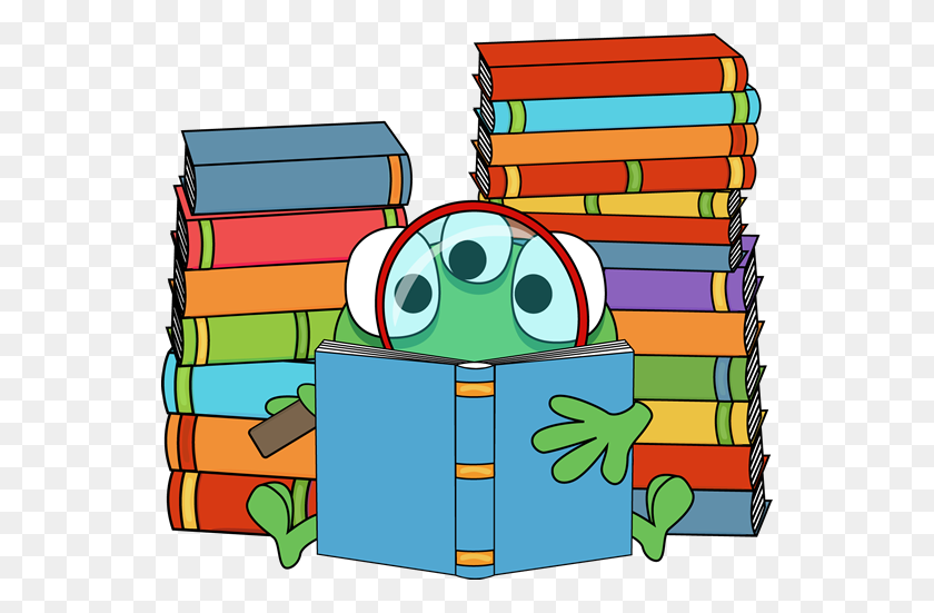 550x491 Green Monster Reading A Book Clipart Books - Reading Clipart