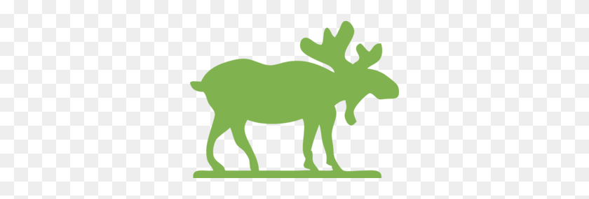 298x225 Green Moose Clip Art Craftwell Ecraft Moose, Clip - Bear Silhouette PNG